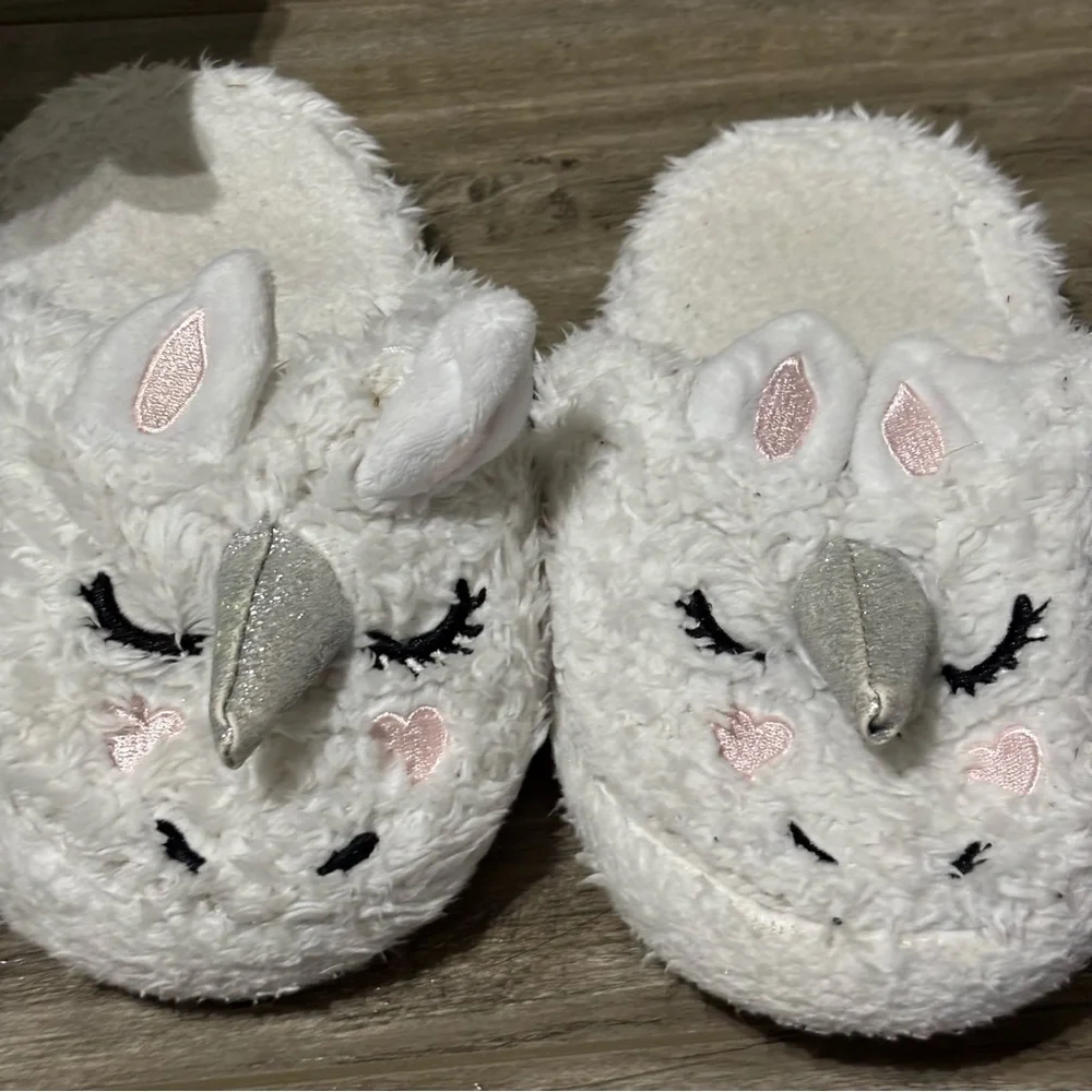 Girls’ Slippers Bundle Frozen Olaf‎ Unicorn Fuzzy Toddler Little Kids size 11
